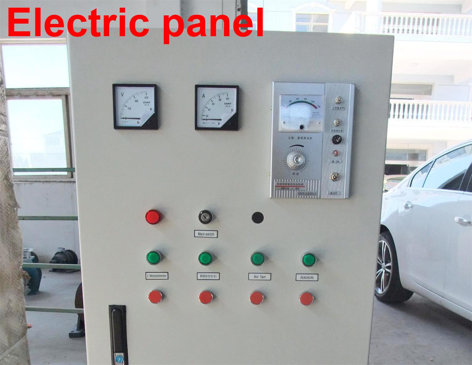 electric panel on pelletizer